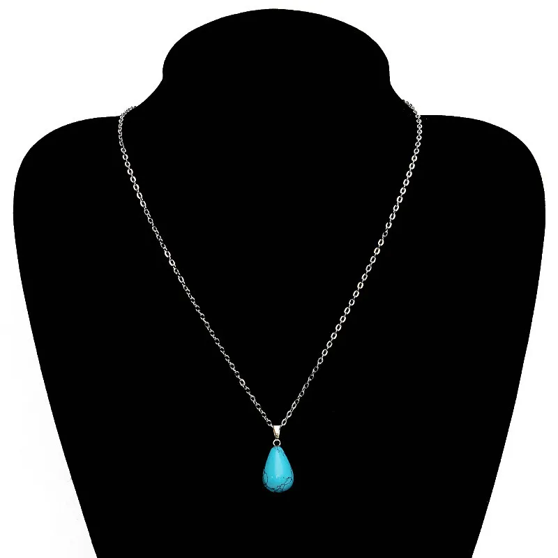 Ожерелье из натурального камня винтажный кулон подарок кристалл женские