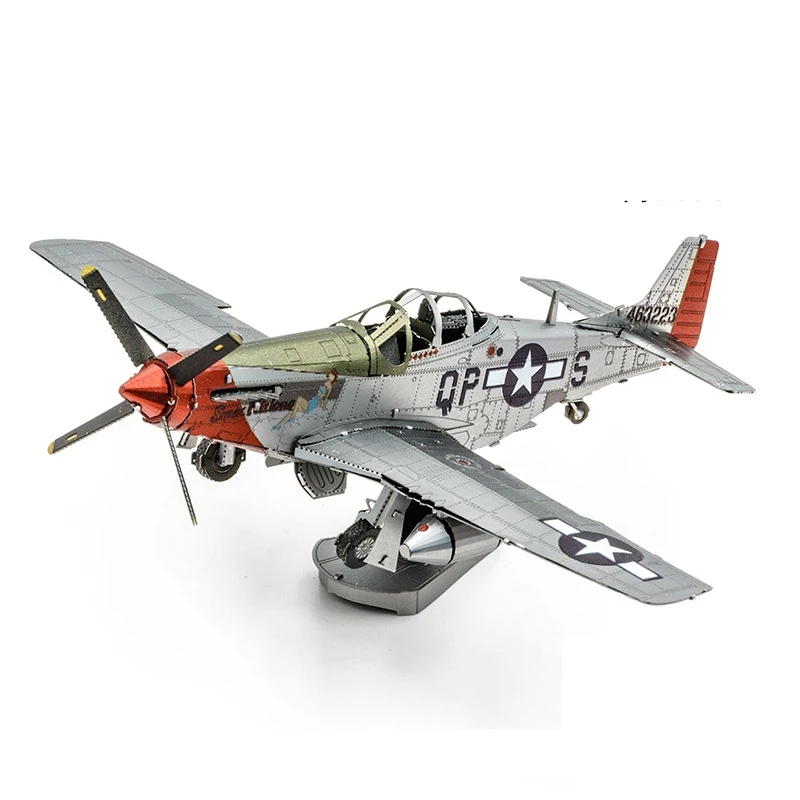 

3D Metal Puzzle P-51D MUSTANG SWEET ARLENE Fighter model KITS Assemble Jigsaw Puzzle DIY Gift Toys For Children
