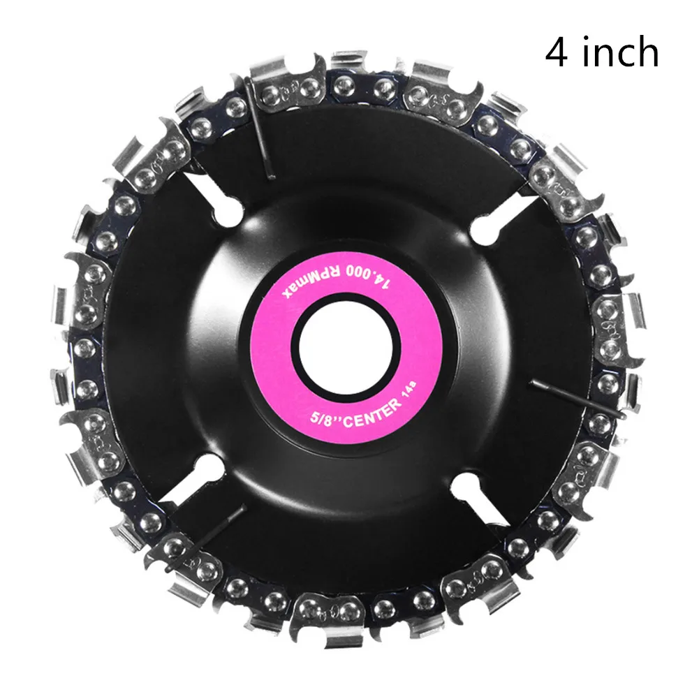 4 inch black 4/4. 5/5 дюймов шлифовальный диск цепи 22 зуба резьба по дереву диск для 100/115 угловая шлифовальная машина - Цвет: 4 inch black