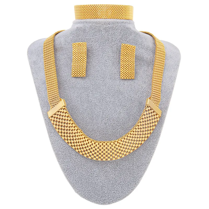 Модные Ювелирные наборы для женщин свадебные комплекты из браслета и сережек с