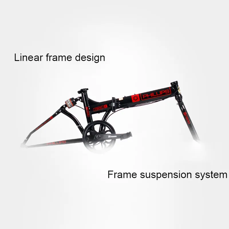 Bike Folding Bicycle 20 Inch Speed Double Disc Brake Shock Absorption Aluminum Alloy Rim Student Adult Men and Women