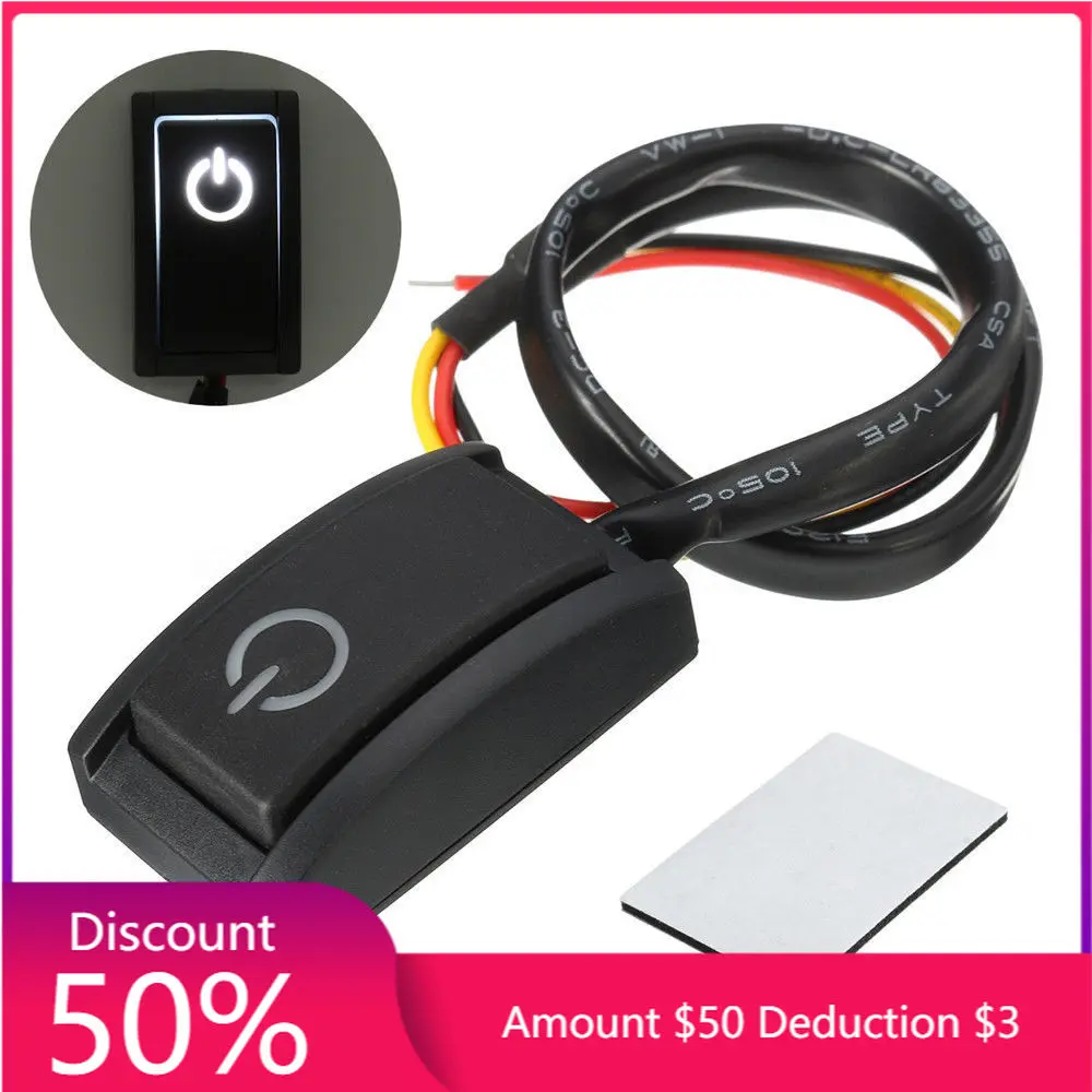 

12V Car Push Button Latching Turn ON OFF Switch LED Light RV TRUCK AUTO BOAT DIY