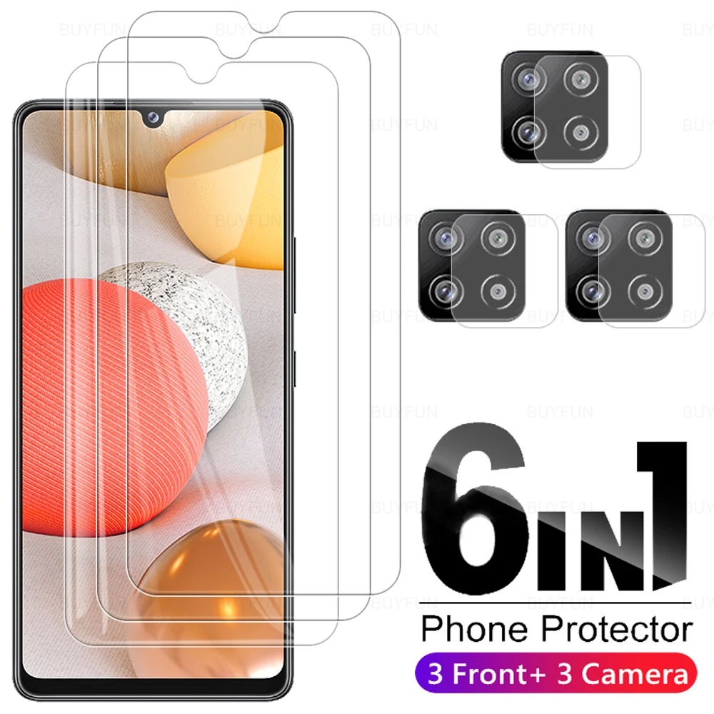 

6in Protective Glass For samsung a42 a 42 5g Tempered Glass For Samsung A 32 52 72 12 21 21S 02 02S 11 Camera Protective Film