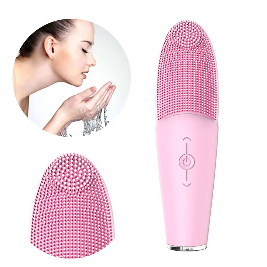 Силиконовая щетка для чистки лица ультразвуковая вибрационная электрическая