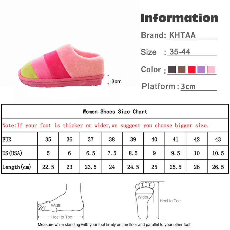 

Women Fur Slippers Ladies Slip On Winter Plush Warm Shoes Woman Mixed Color Indoor Comfort Platform Shoes Female Slipper 2020