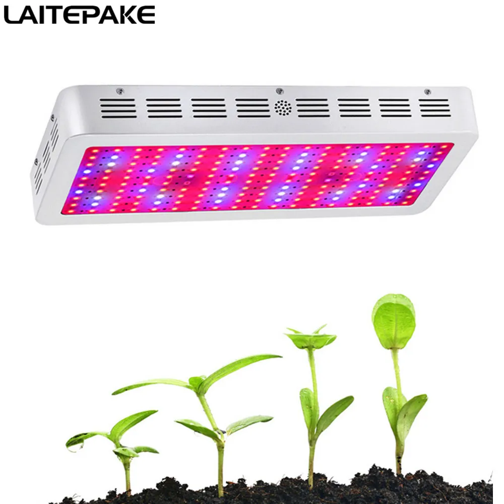1800W двойные чипы светодиодный Grow светильник полный спектр красный/синий/Защита