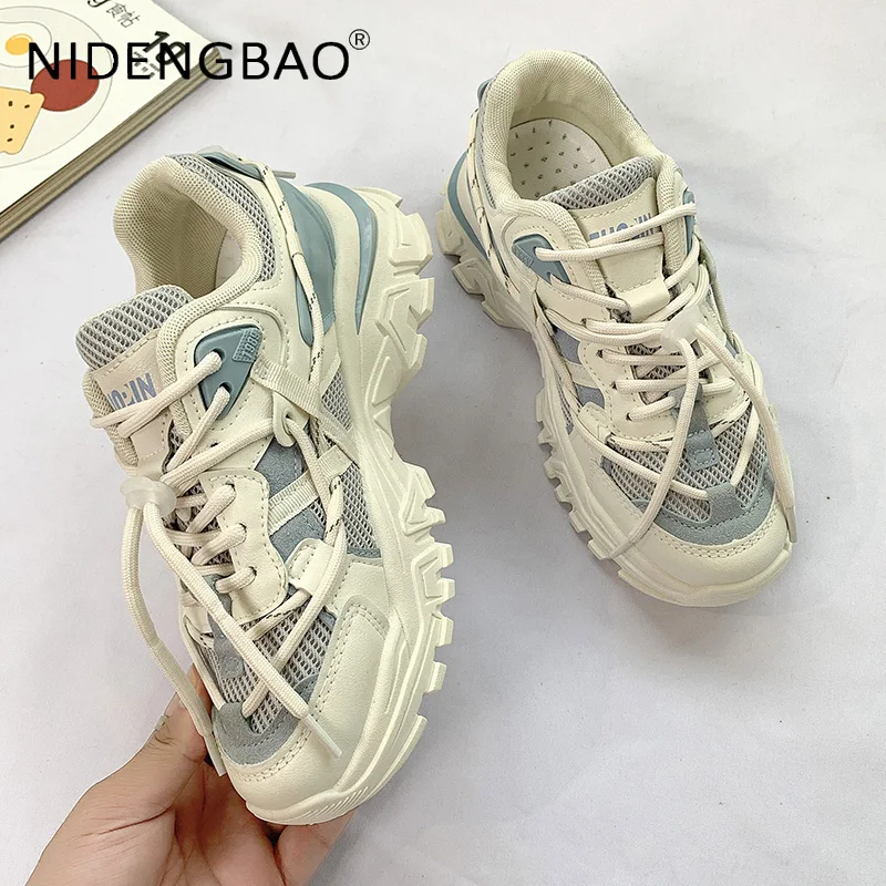 Women Chunky Sneakers Summer Fashion Mesh Breathable Outdoor Walking Jogging Running Platform Sports Shoes Female Trainers