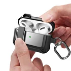 Противоударный чехол для наушников Airpods Pro, мягкий чехол из ТПУ и поликарбоната с защитой от падения для Apple Air pods Pro, чехол для телефона с футляром для ключей