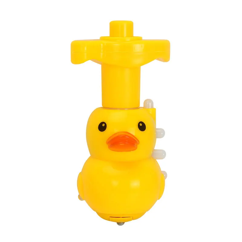 duck 1 шт. Детский мультфильм флэш гироскоп красочная вспышка Электрический музыкальный гироскоп волчок игрушки - Цвет: duck