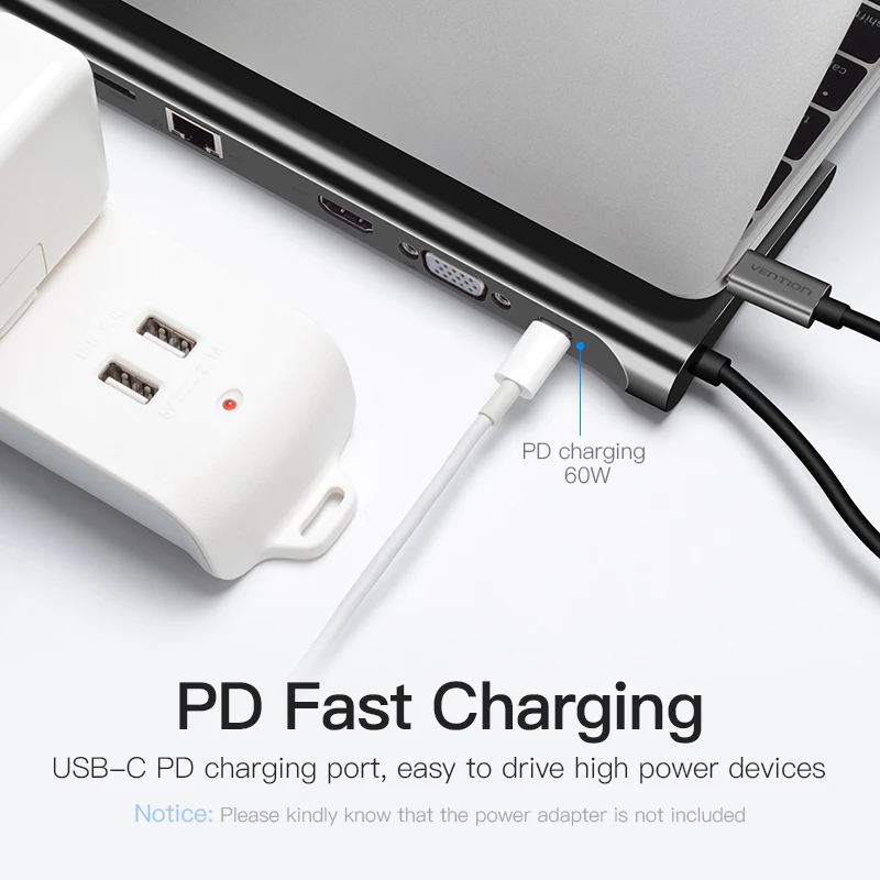 Vention все-в-1 адаптер usb type c USB C к HDMI VGA конвертер концентратор с SD/устройство для