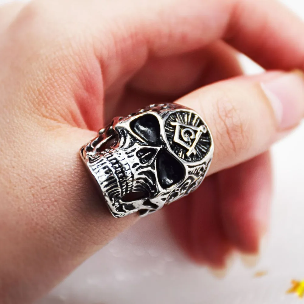 Мужское кольцо с черепом нержавеющая сталь высокомерие стимпанк Винтаж для