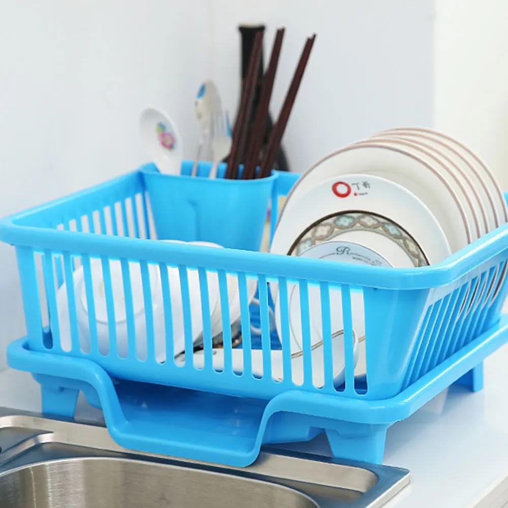

Dish Drainer Sink Drain Basket Washing Vegetable Fruit Dish Plate Plastic Drying Rack Kitchen Accessories Organizer