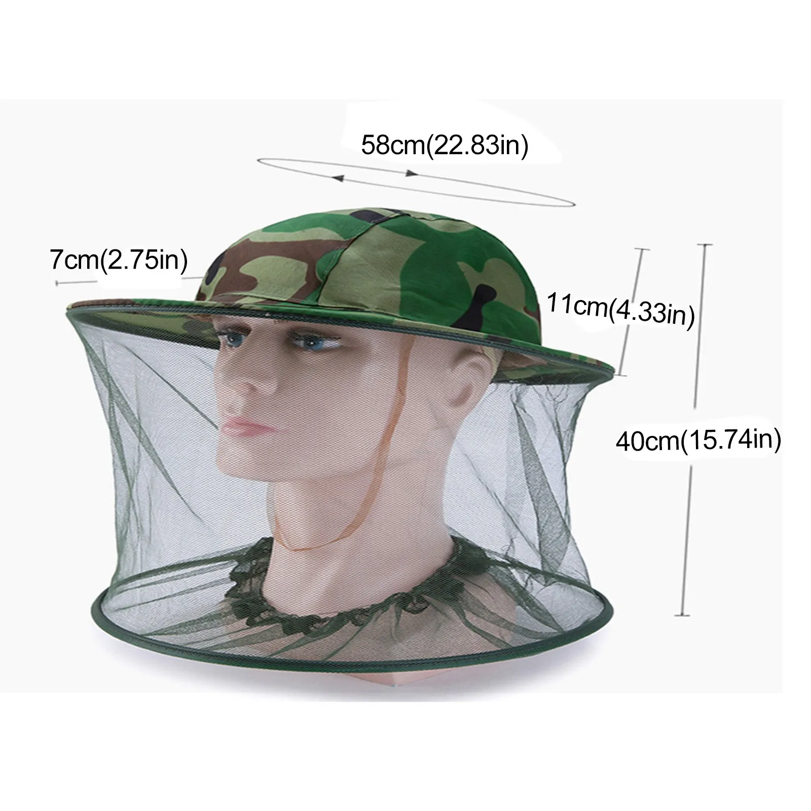 

Resistance Sun Fish Hat Beekeeping Protective Clothing Mesh Face Protector Cap Insect Bee Mosquito Accessories Anti Bee Hat