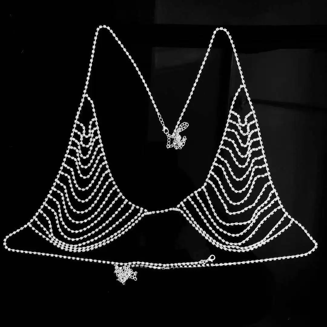 Европейские и американские женские модные трендовые пикантные стразы на цепочке