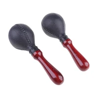 1 pair wooden maracas shakers rattles sand hammer percussion musical instrument kid children gift toy for live performances