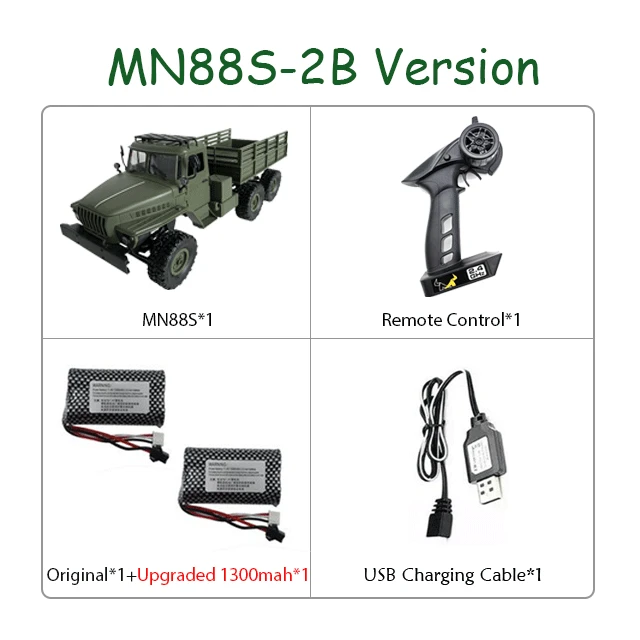 MN88S Урал 1:16 6WD RTR 2 батареи MN88S Урал 1:16 6WD RTR 2 батареи