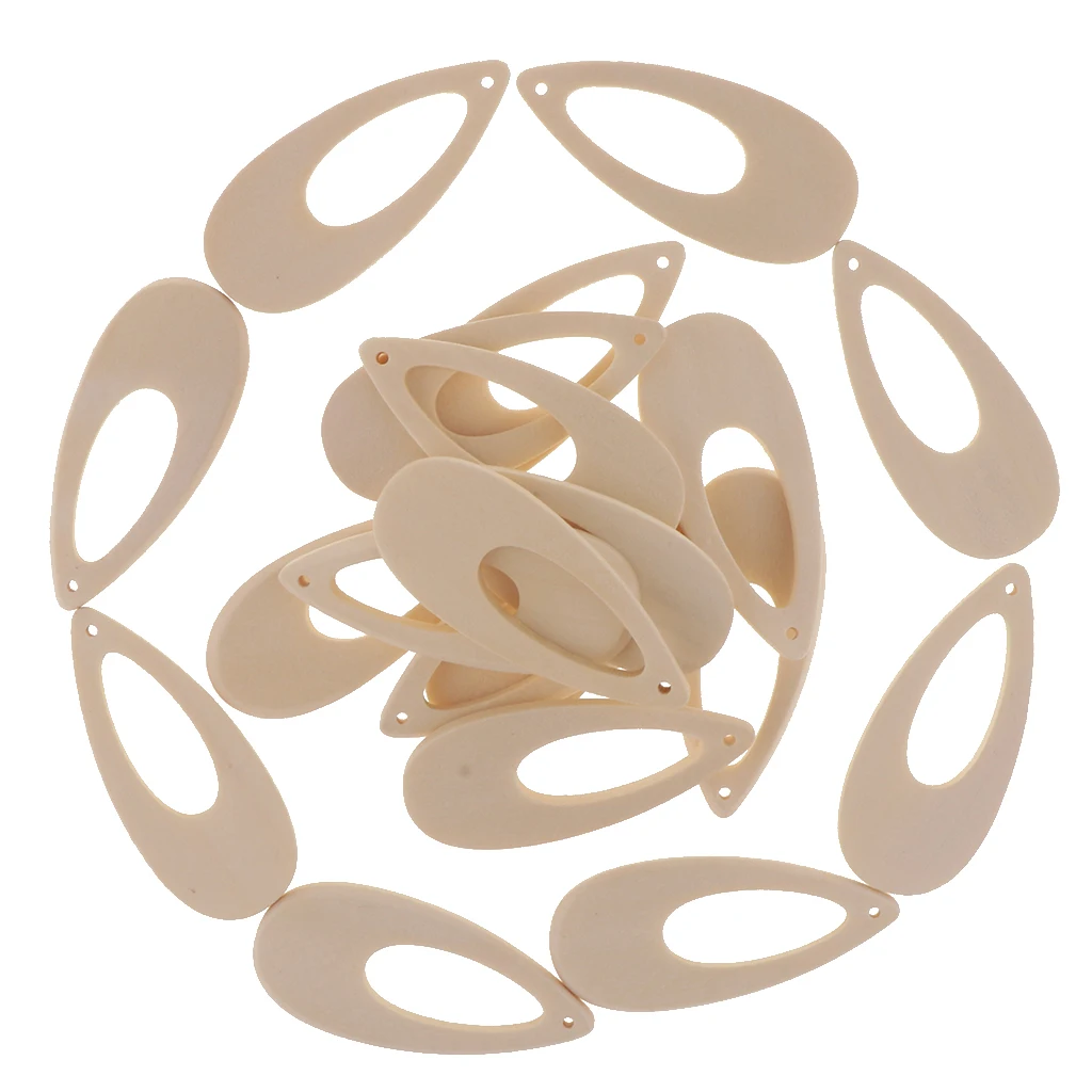 

Wood Drop Charms Unfinished Wooden Beads for Earrings Jewelry Making Crafts DIY Decorative Pendants