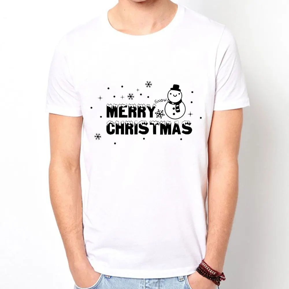 Забавная Рождественская Футболка мужская 100% хлопковая брендовая одежда