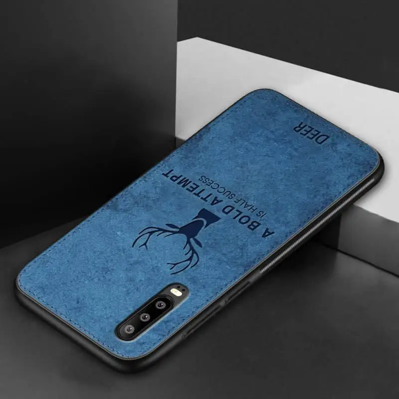 blue Для huawei Nova 5t чехол из мягкого ТПУ с оленем, тканевый чехол для huawei Mate30 P20 P30 Y9 Y7 Y6 Y5 P Smart Z, защитный противоударный чехол - Цвет: blue
