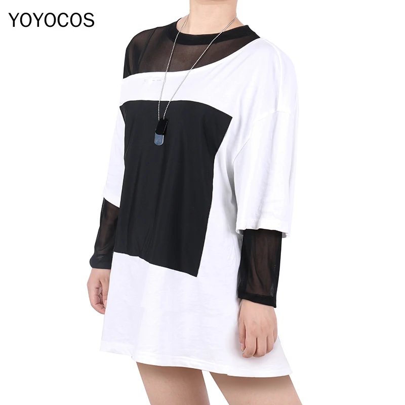 YOYOCOS KDA Akali Косплей Костюм 2020 новая белая футболка Свободное ожерелье с открытыми