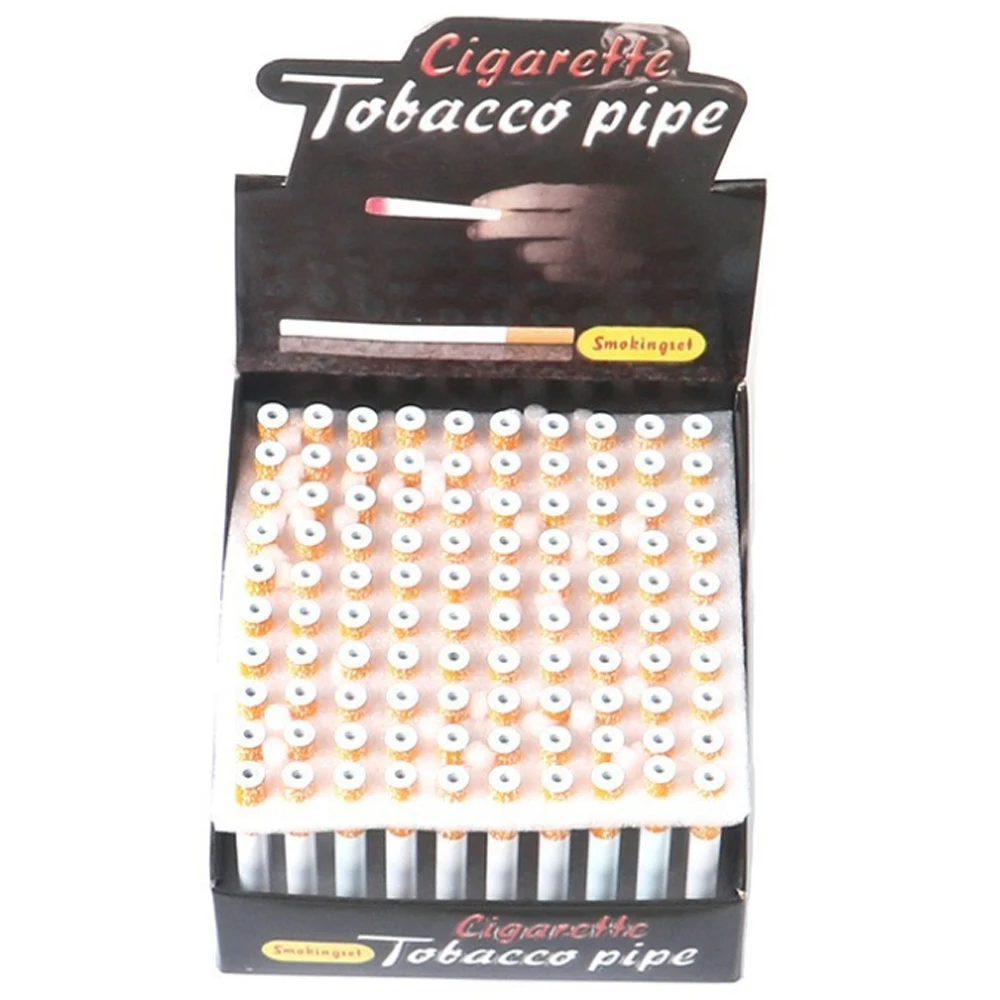 100 шт металлическая труба дым подарки для отца мужа травы курение табака сигары