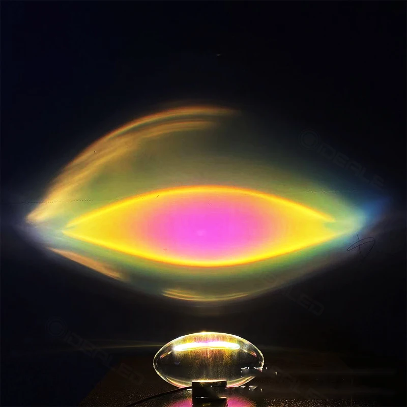 

LED Light Egg-Shape Crystal Table Light Angle Eyes Projection lamp Bedside Cabinet Design Art Decoration Night lamp