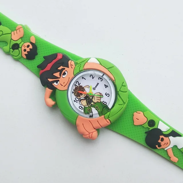

High-end HBiBi Brand Children Watch Green Plant Mushroom Child Wristwatches Cool rubber Kids Watches For Kid Boys Girls Clock