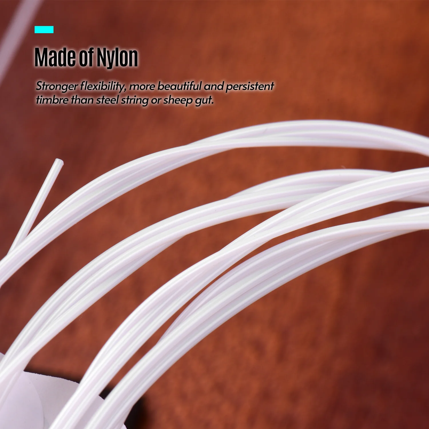 Нейлоновые струны для укулеле 4 штуки/набор струн (.024-.026) Замена 23 дюймов Концерт