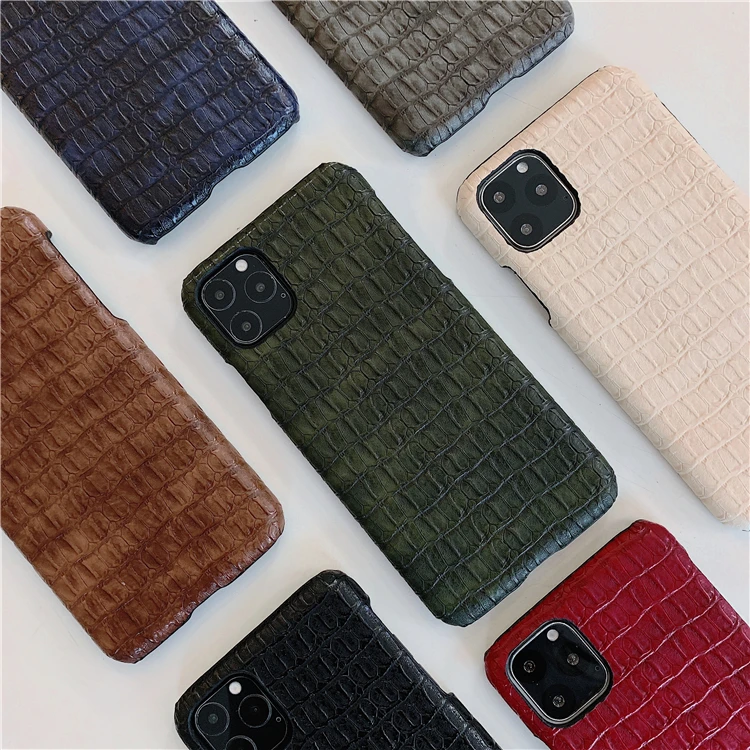 Ретро чехол для телефона с крокодиловым лицевым покрытием iphone 11 11Pro Max XS X XR 8 7 6S 6 Plus