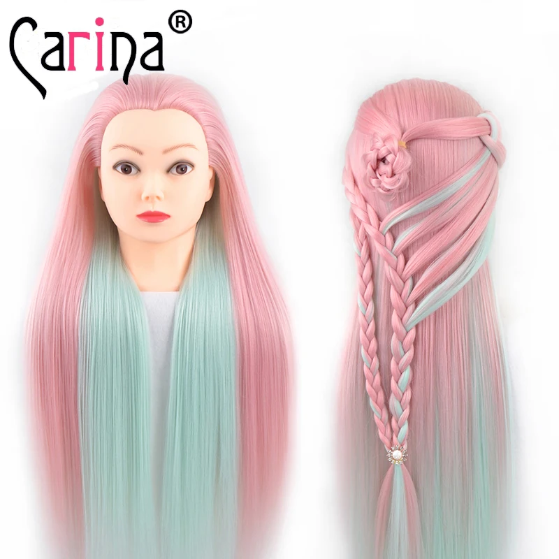 60 см Профессиональный густой волос манекен голова с длинными волосами для