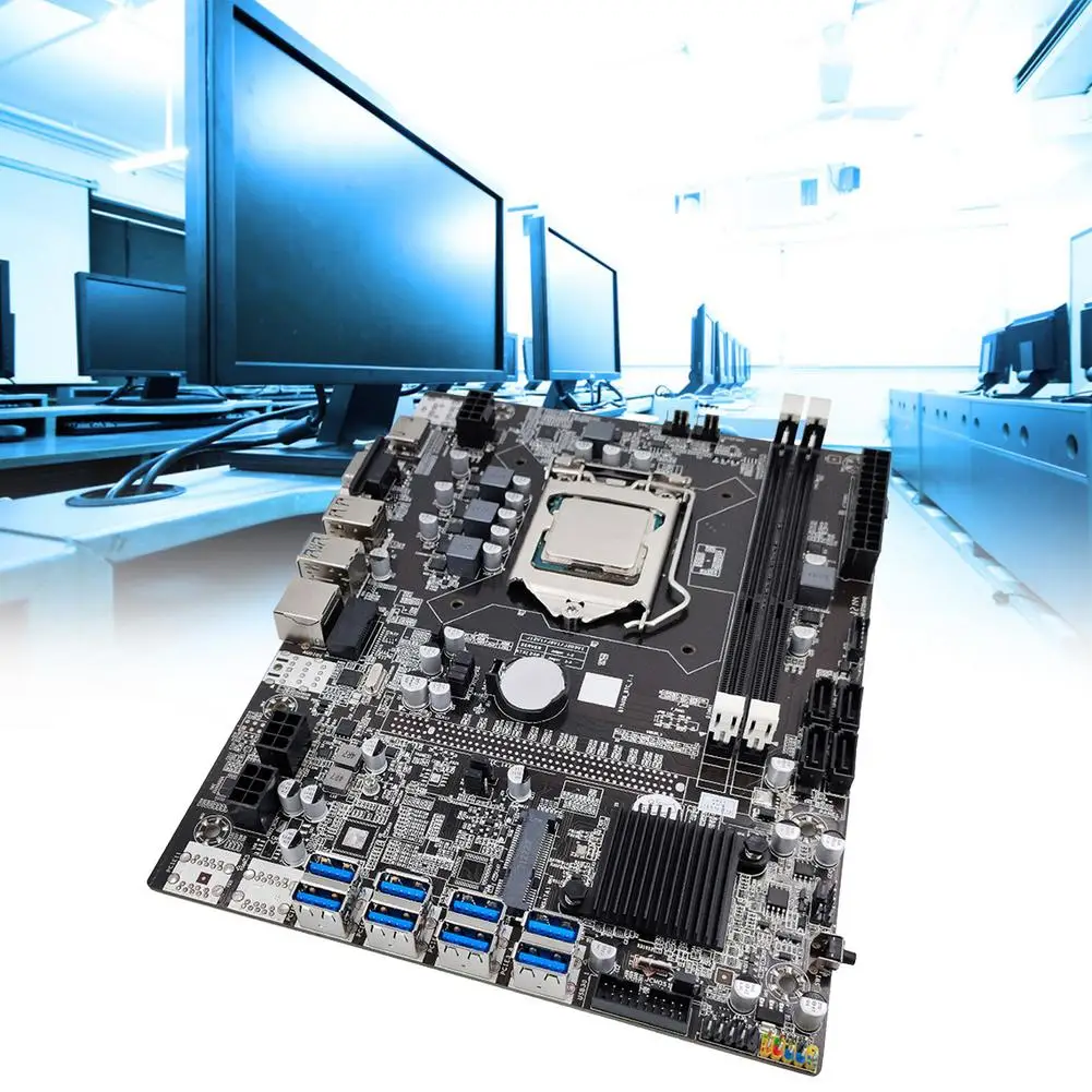 B75 X79 B85 материнская плата для майнинга B250 компьютерная 8 X PCI-E графический слот 1155
