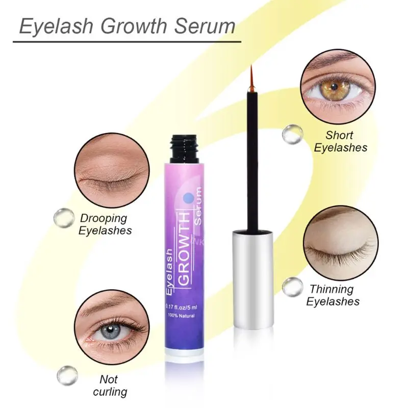 

5ml Eyelashes Growth Essence Longer Fuller Thicker Eyelash Serum Enhancer
