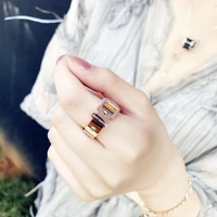 new bag buckle titanium steel rose gold couple ring japanese and korean fashionista popular hand jewelry