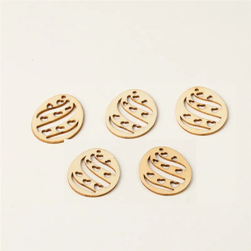 50 шт. пасхальный декор деревянные яйца подвесные украшения пасхальные