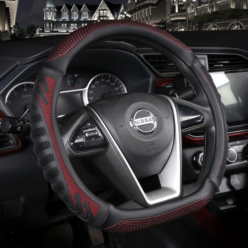 

D Форма чехол рулевого колеса автомобиля из искусственной кожи для Nissan Qashqai J11 x-след Ниссана T32 Golf 7, Tiguan, 2019 2020 Kia Sportage K5 2021