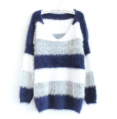 Новый осенне-зимний свитер для женщин корейский Тонкий Свободный пуловер