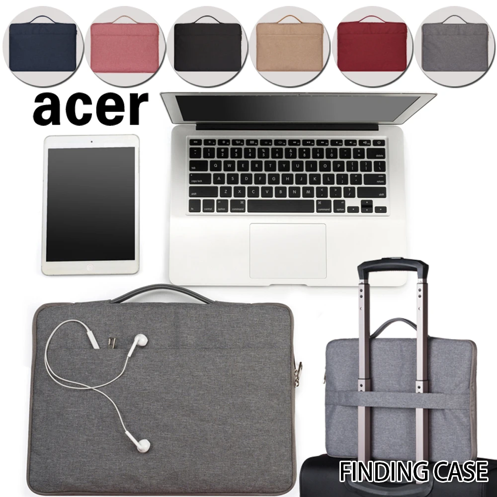 Laptop Sleeve Bag Case for Acer Nitro 5/Spin 1/3/5/7/Swift 1/3 Notebook Shockproof Side Zipper Travel Convenient Computer Bag