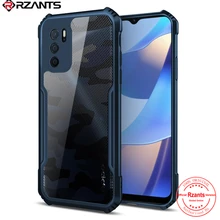 Rzants For OPPO A16 Case Hard Camouflage Cover TPU Frame Bumper Half Clear Phone Shell