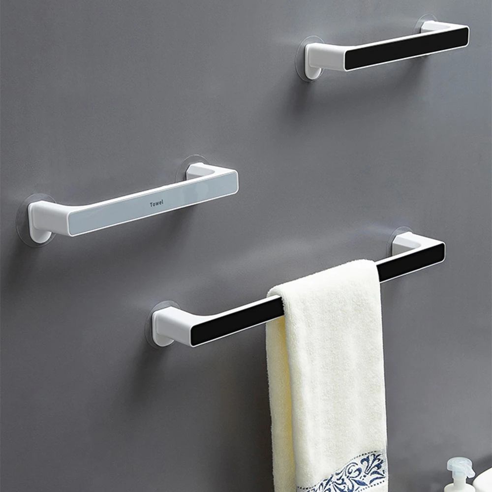 

Towel rack free punching toilet bathroom suction cup hook towel rack shelf wall-mounted towel bar finishing rack