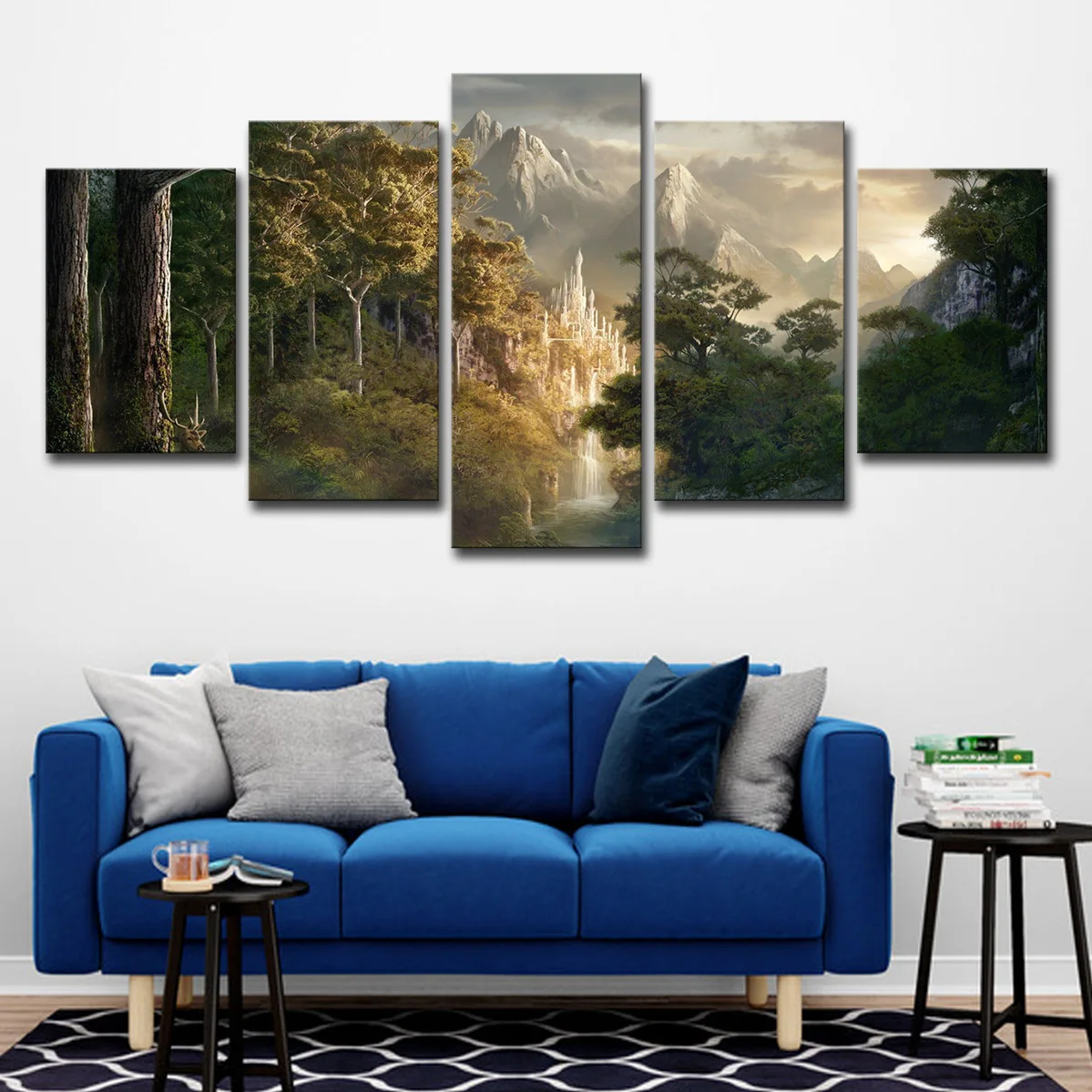 

5 Pieces of Modern HD Printing Painting Movie Star Scene Art Printing Wall Module Poster Living Room Home Decoration Frameless