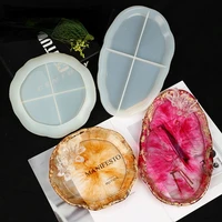 oval shape concrete tray silicone mold round plaster storage tray molds for home decoration cement epoxy mould