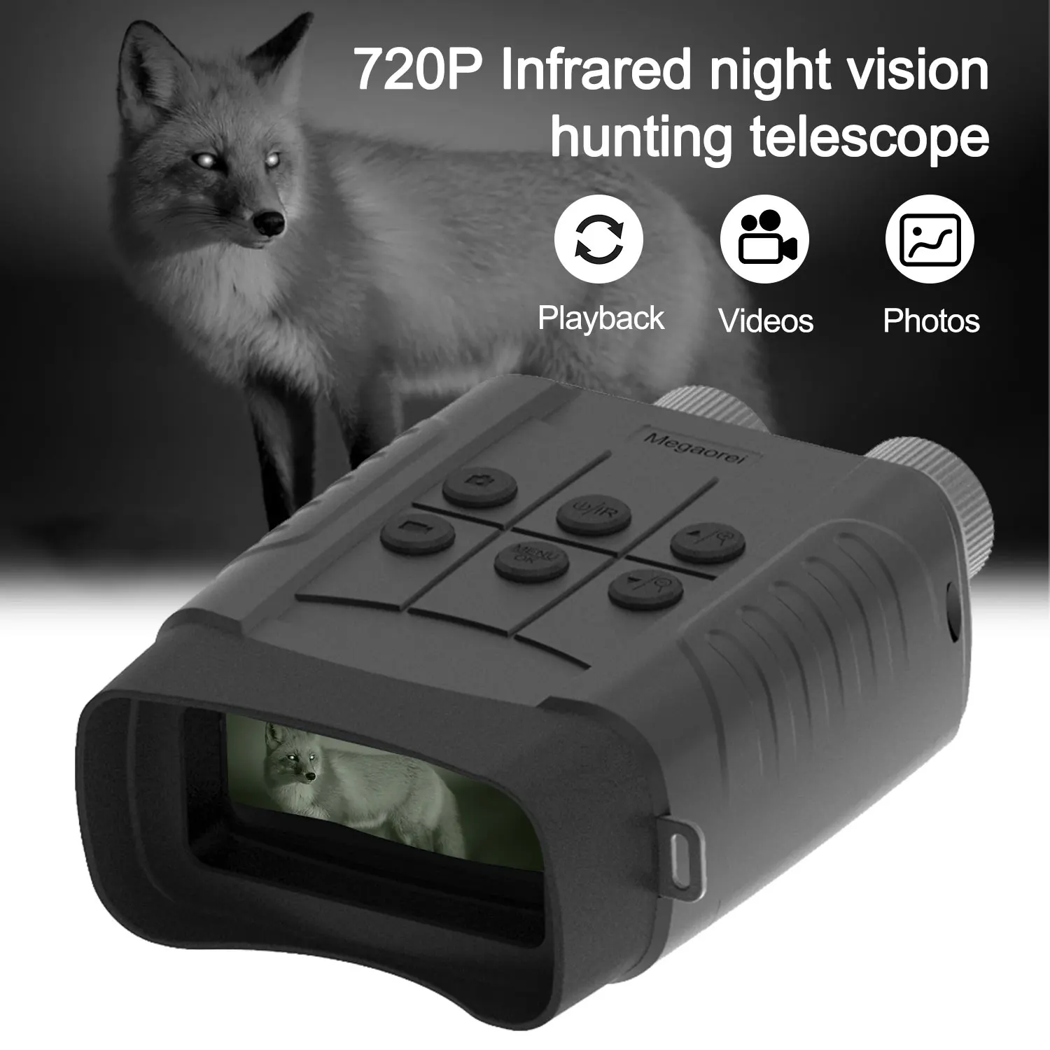 

Тактический цифровой бинокль 720P, инфракрасный цифровой Монокуляр ночного видения, 3-дюймовый экран, фотография, видеозапись, Охотничья каме...