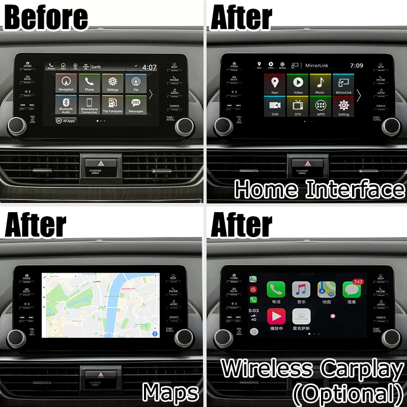 Lsailt Android gps навигационная коробка для Honda Accord high end-видео интерфейс коробка зеркальная ссылка youtube waze yandex navi