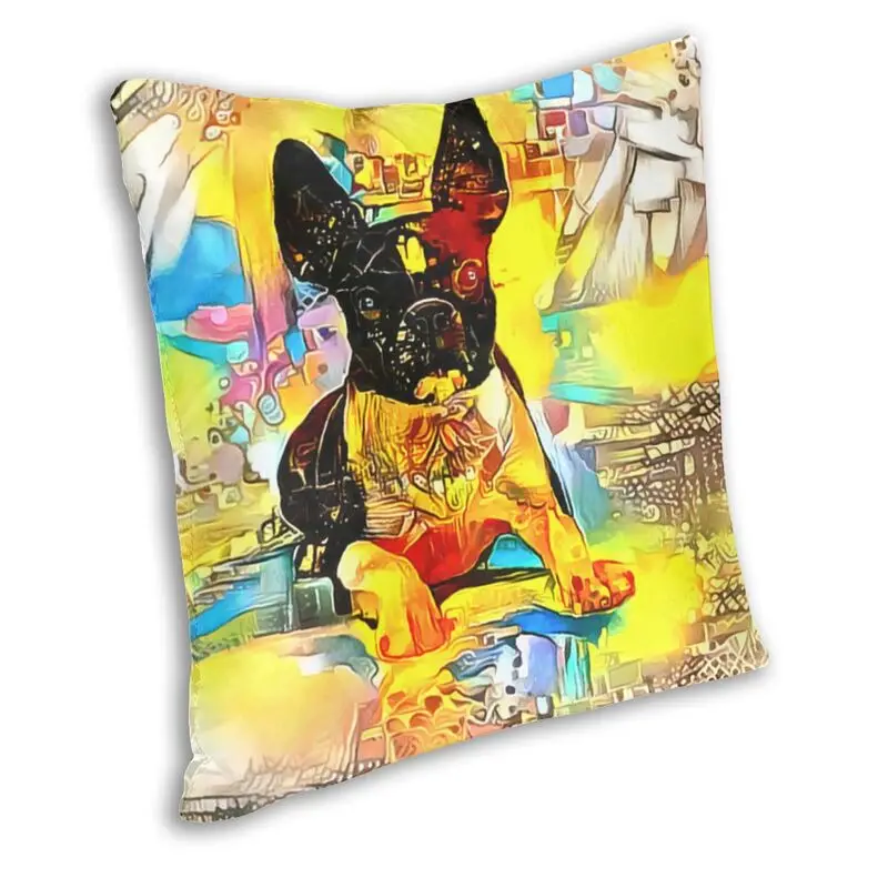Бостон-терьер собака влюбленные подушка чехол Декор для дома акварель яркие