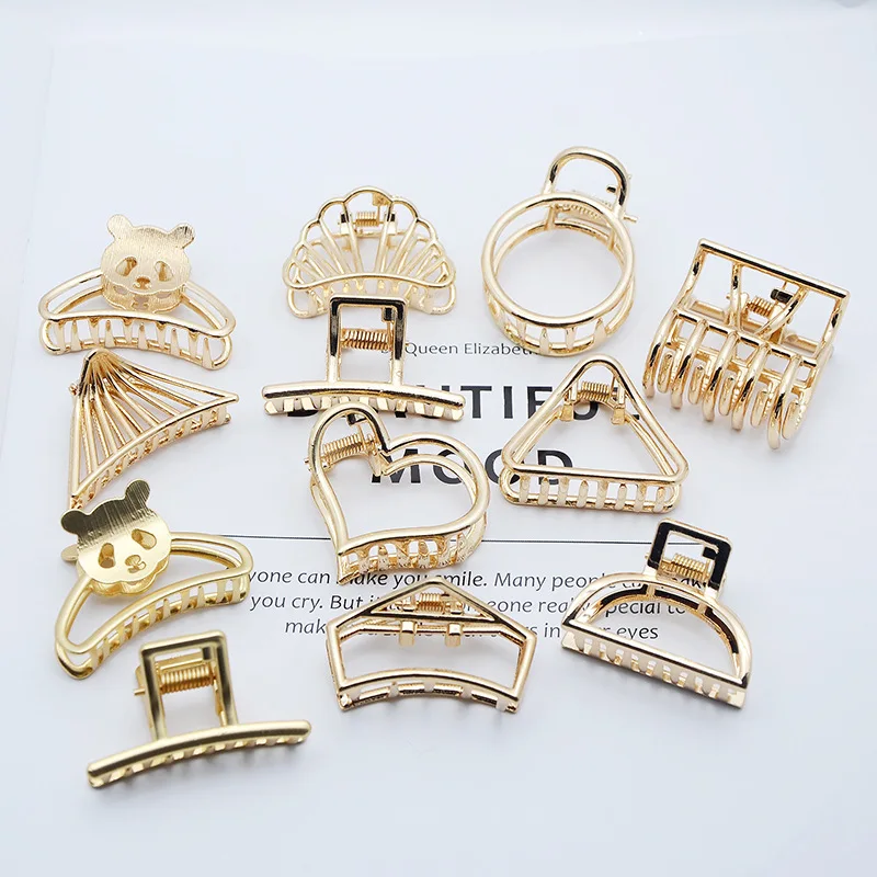 

1Pcs Fashion Smal Simple Wild Geometric Hair Claw for Women Girls Clamps Hair Crab Metal Hair Clip Claw Accessories Headwear