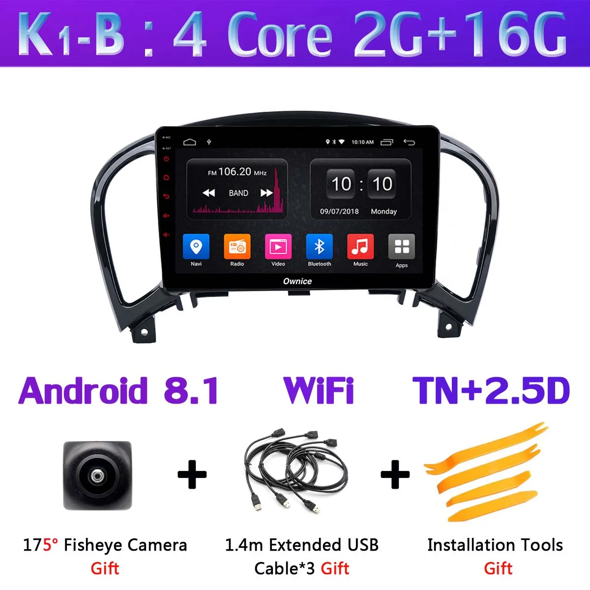 K1-B 360 ° панорамный Android 9,0 4G+ 64G gps радио CarPlay SPDIF DSP Автомобильный мультимедийный плеер для Nissan Juke YF15 Infiniti esq 2010 - Цвет: K1-B