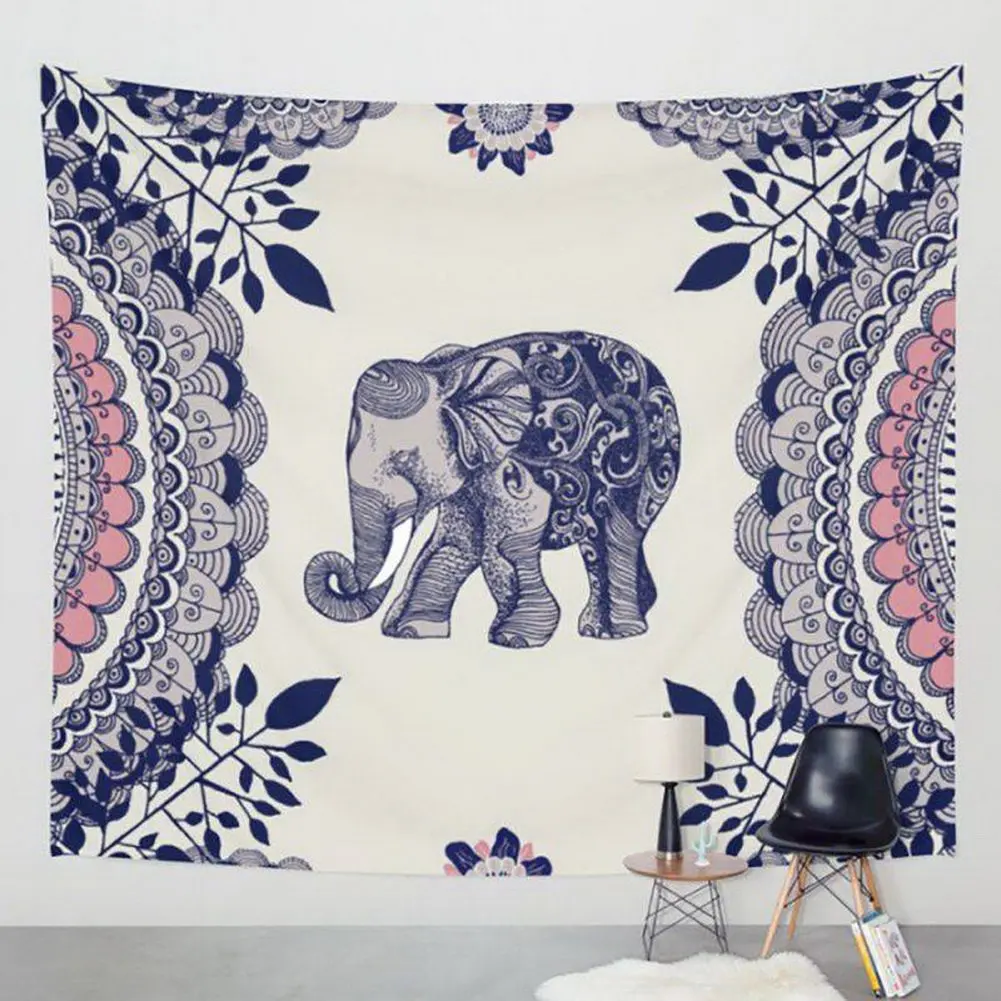 

Elephant Tapestry Wall Hanging Decor Hippie Bohemian