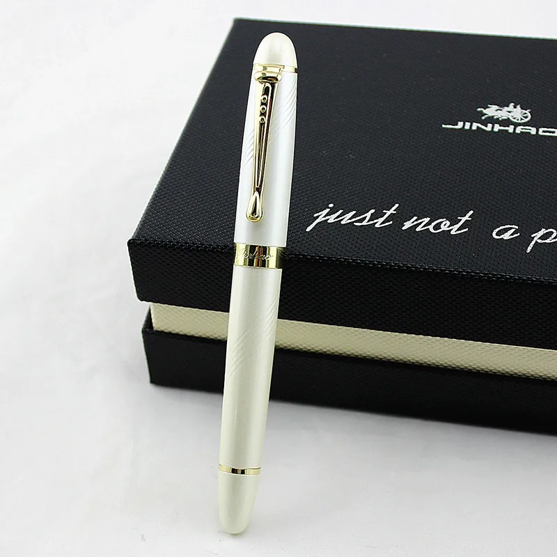 Высокое качество Iraurita перьевая ручка Роскошный Jinhao 450 полностью металлические золотые ручки с зажимом канцелярские принадлежности для офиса и школы