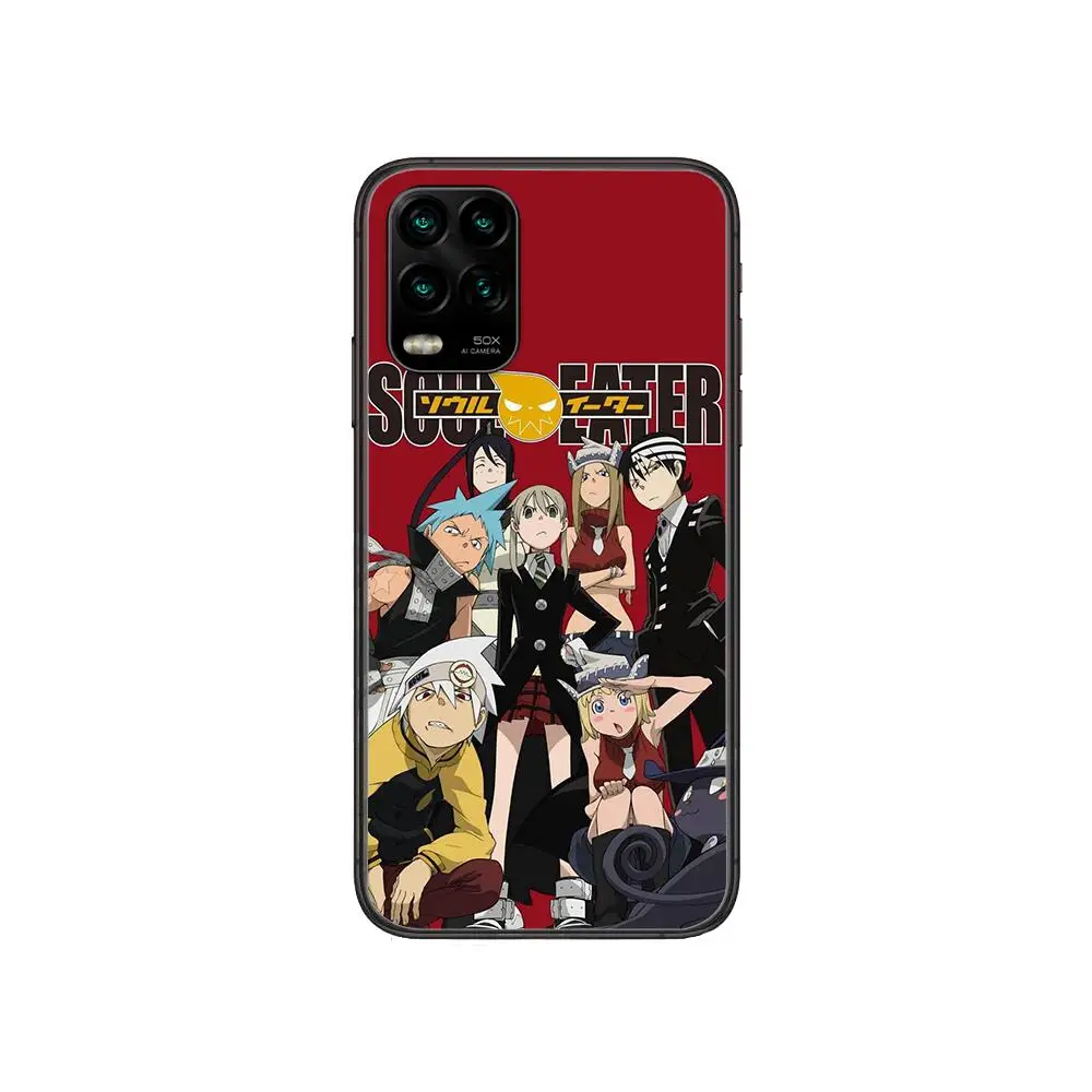 

anime soul eater Phone Case For XiaoMi Redmi 11lite ultra 9 8A 7A 6 A Pro T 5G K40 Anime Black Cover Silicone Back Pret