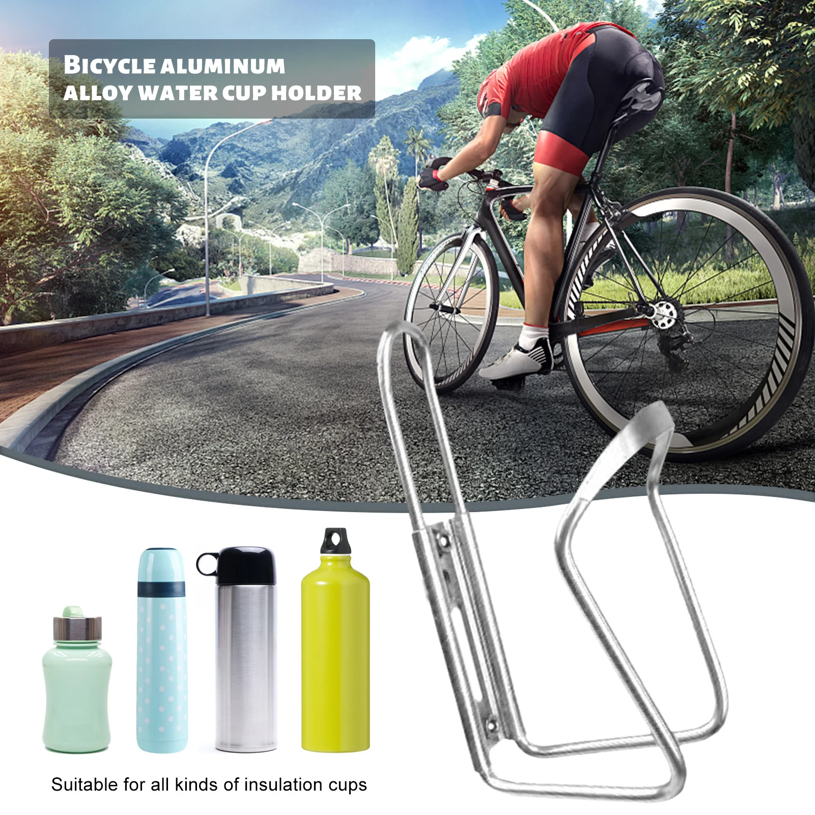 

Mountain Bike Bottle Cage Aluminum Alloy Durable Cup Holder Cycling Bicycle Drink Water Bottle Rack Holder Mount Bike Cage